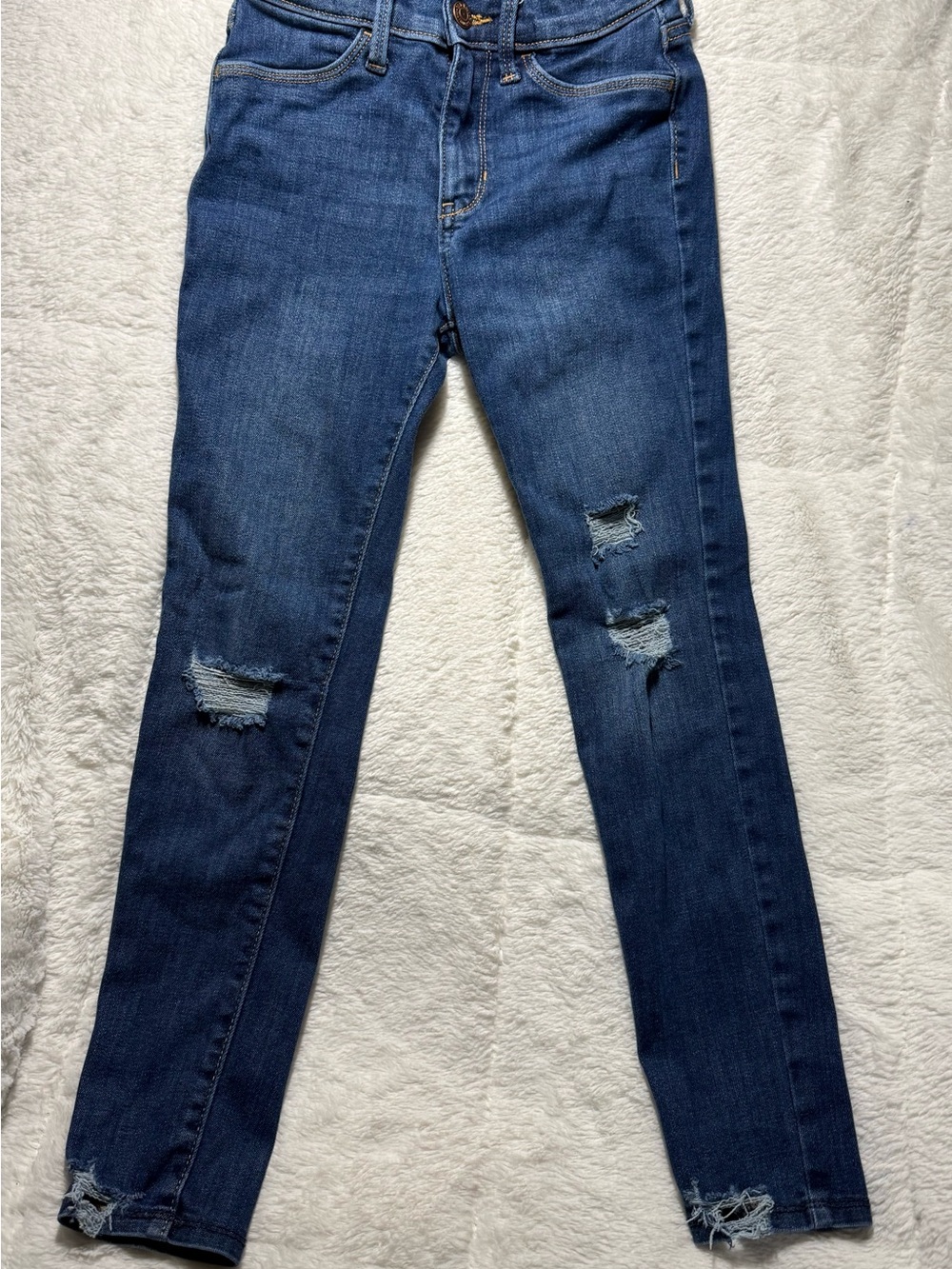 Girls Old Navy 360 Stretch Distressed Ballerina Jeggings Built-In Tough Sz 12